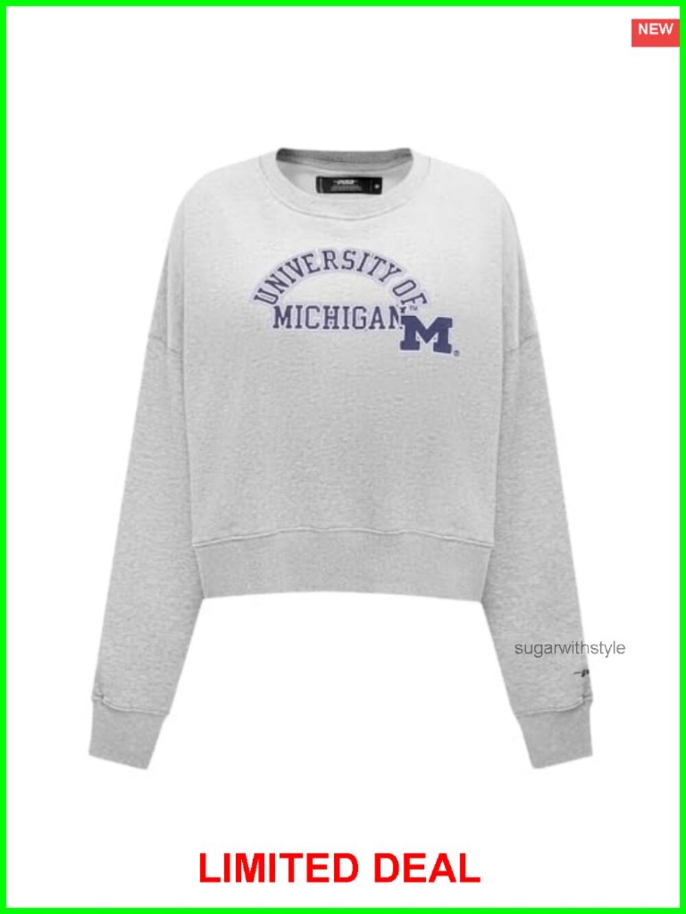 NCAA College Classic Crewneck Sweatshirt Brushed Back French Terry Oversized